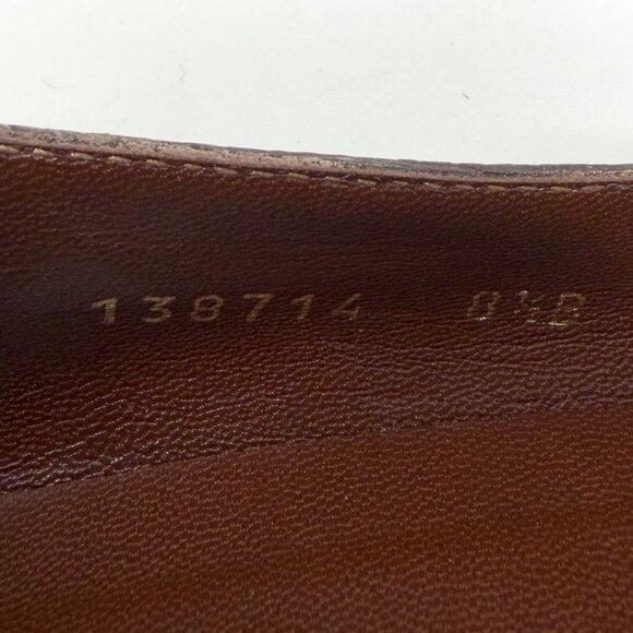 Vintage Gucci Bamboo Horsebit Ballet Flats GG Canvas US 8.5B - Picture 7 of 9